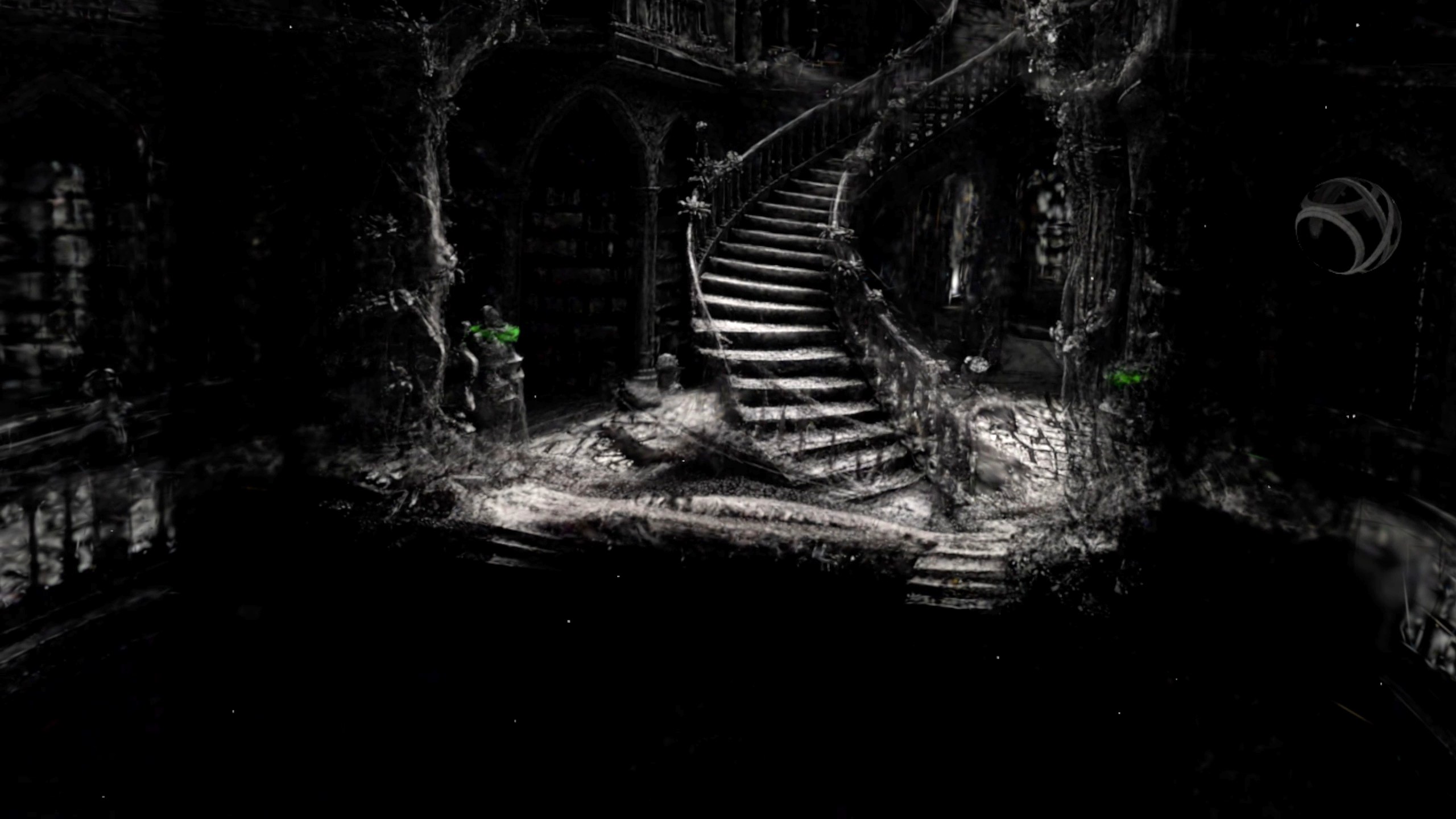 Mirrorworlds — Inside the VR: Gaussian splat of a dreamed staircase
