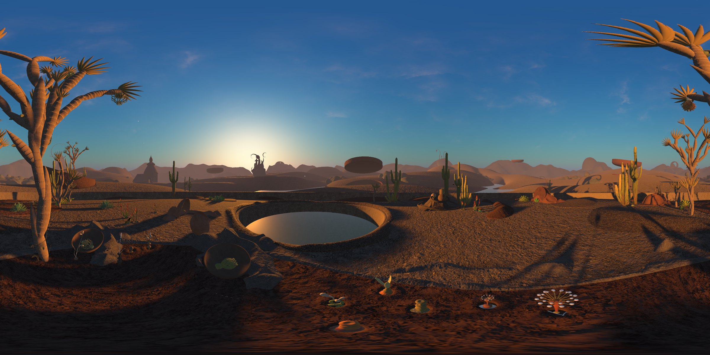 Weightless Collaboration — Shared Garden at dawn