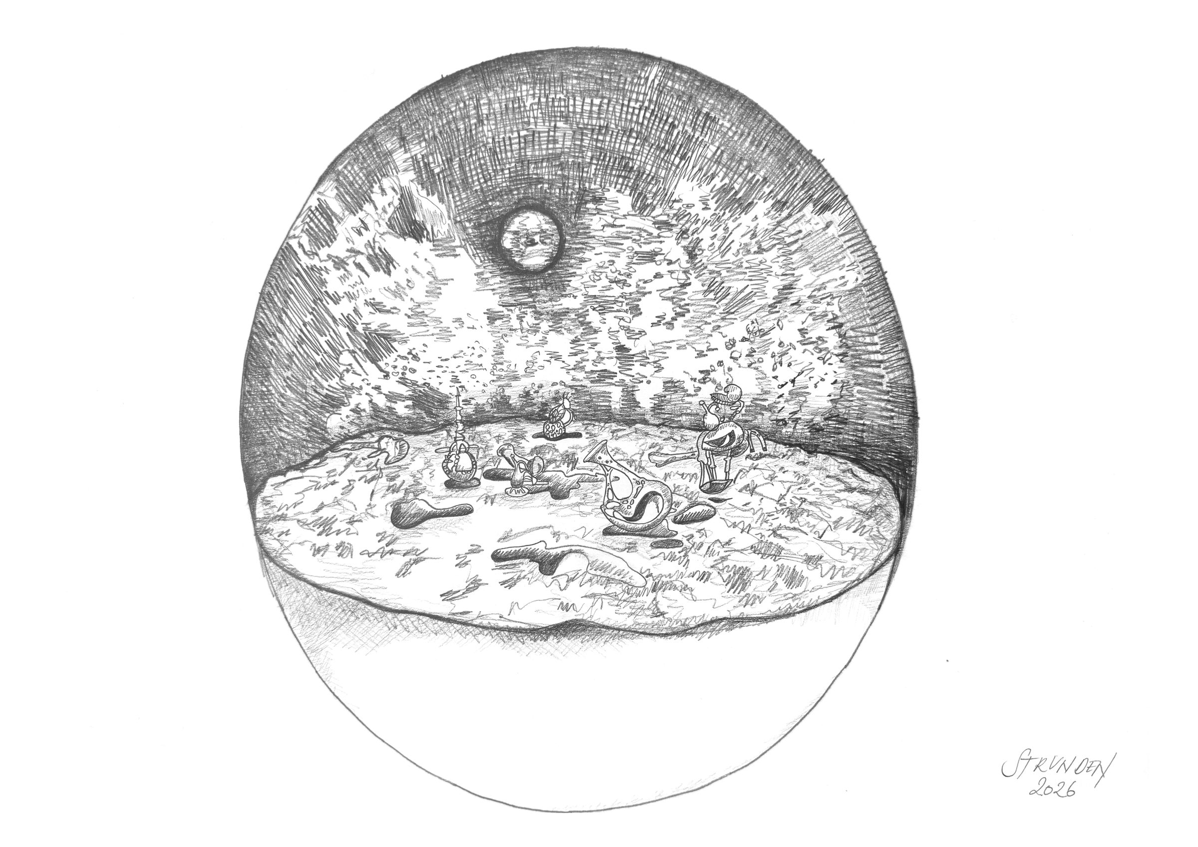 A Wing That Was a Hand — The Moon Egg, Drawing